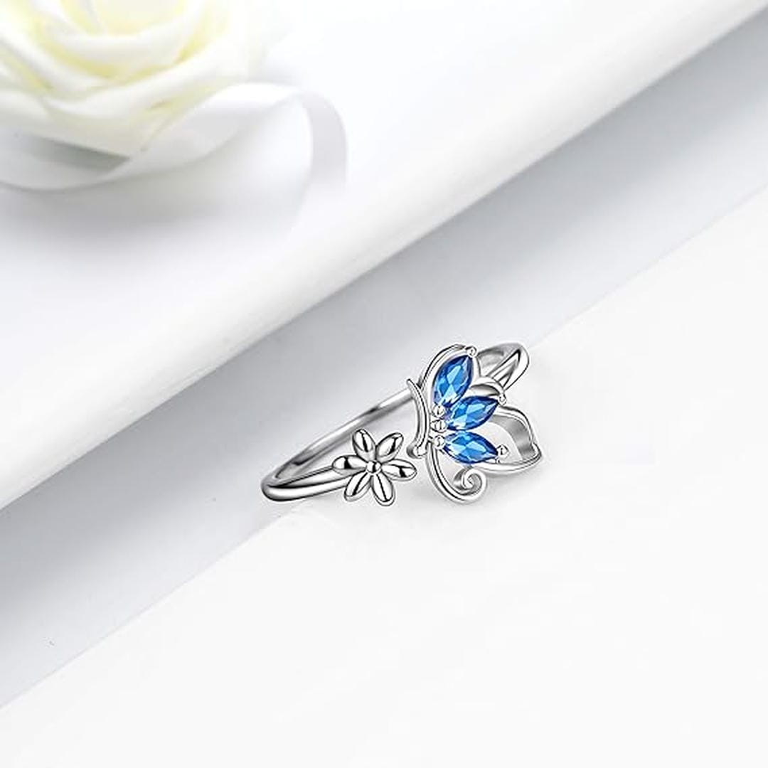 Selah — Sapphire Butterfly Ring