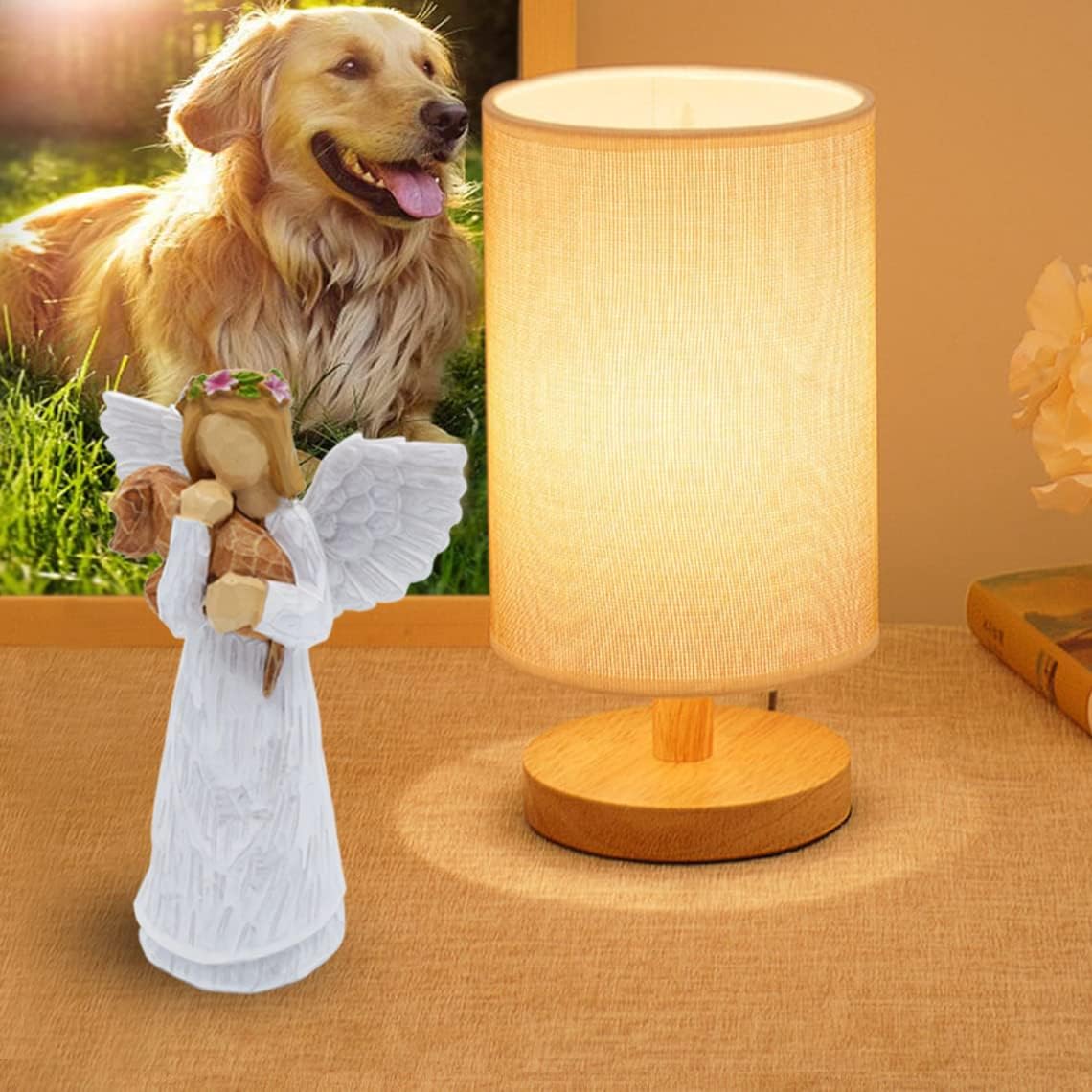 Stevie — Dog Memorial Gift Set with Angel of Friendship Figurine & Rainbow Bridge Chakra Bracelet