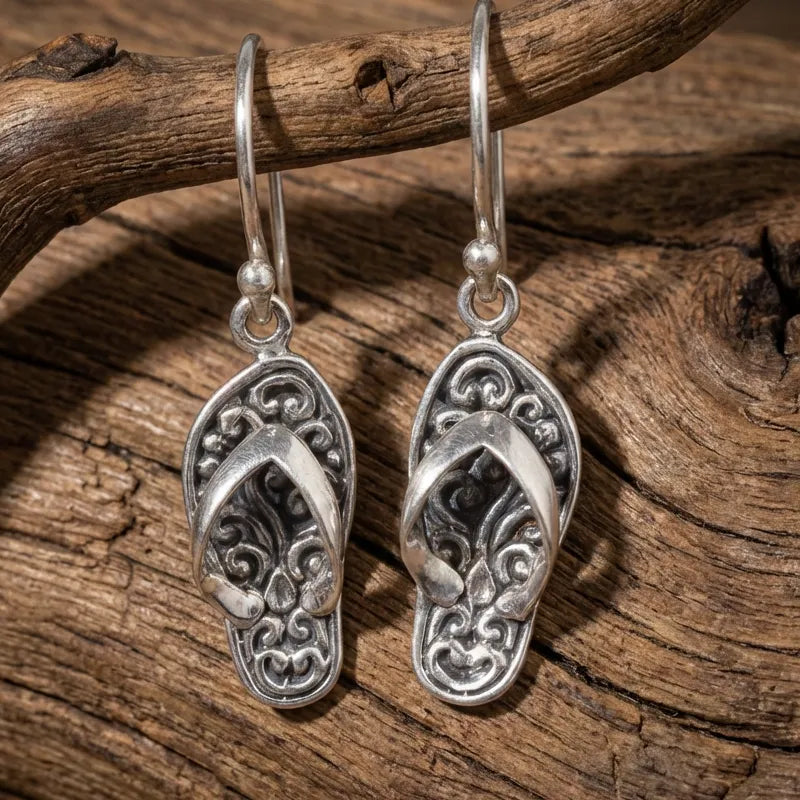 2pcs Stylish Exquisite Vintage Earrings Creative Flip-flop Earrings