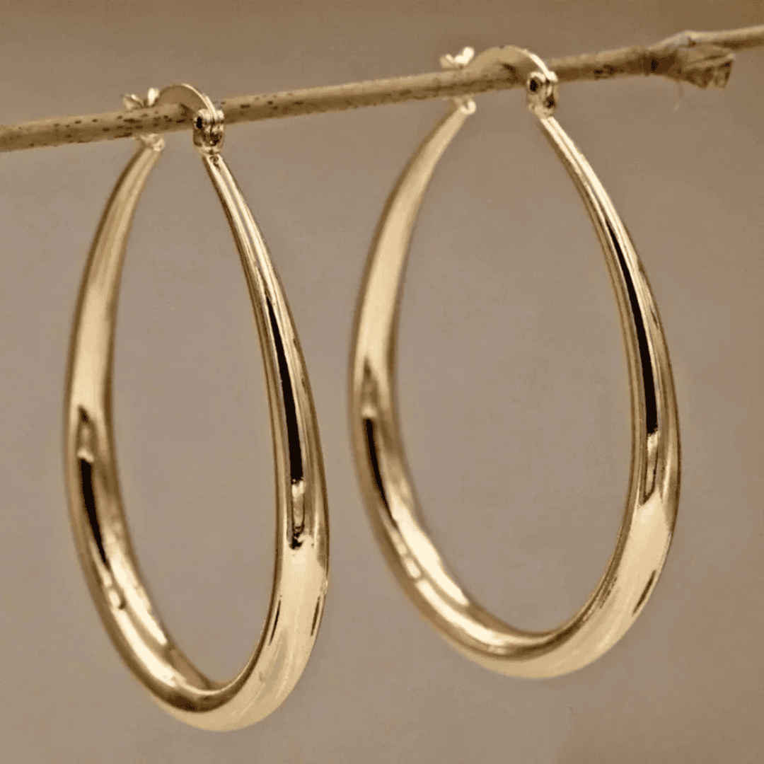 Ivy — Elegant Gold Hoop Earrings
