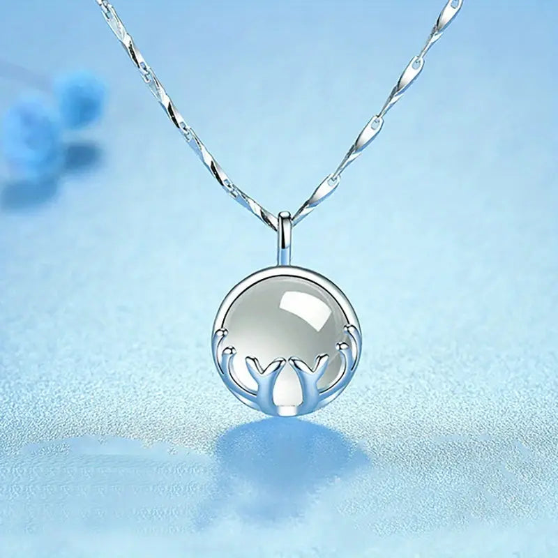 Hanna — Moonstone Snake Pendant Necklace