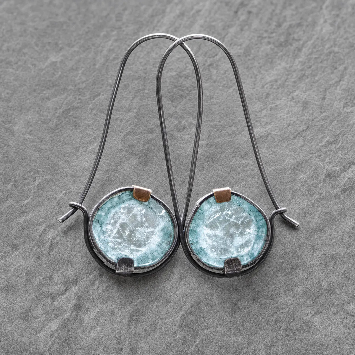 Vintage Ocean Crystal Earrings