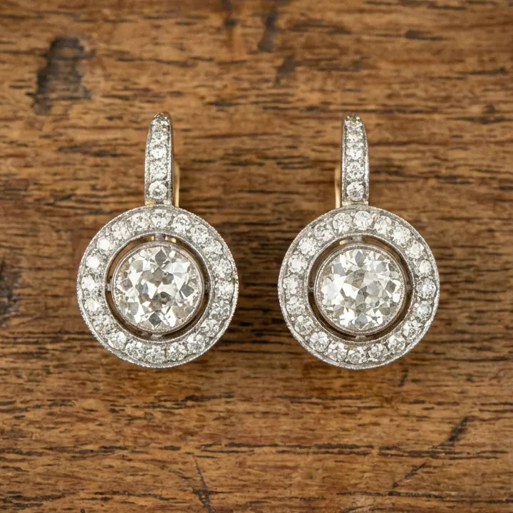 Vintage Silver Earrings with Zirconia