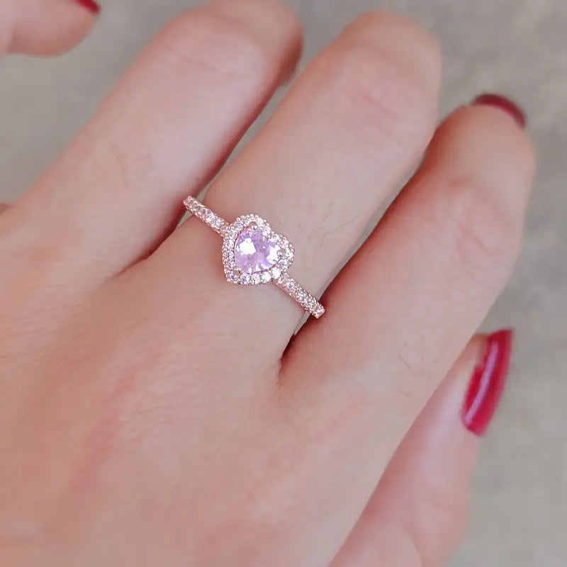 Iida — Heart Zirconia Ring
