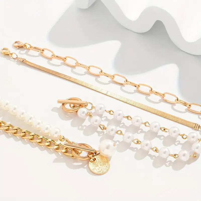 Bonnie — Luxe Layered Pearl Bracelet Set