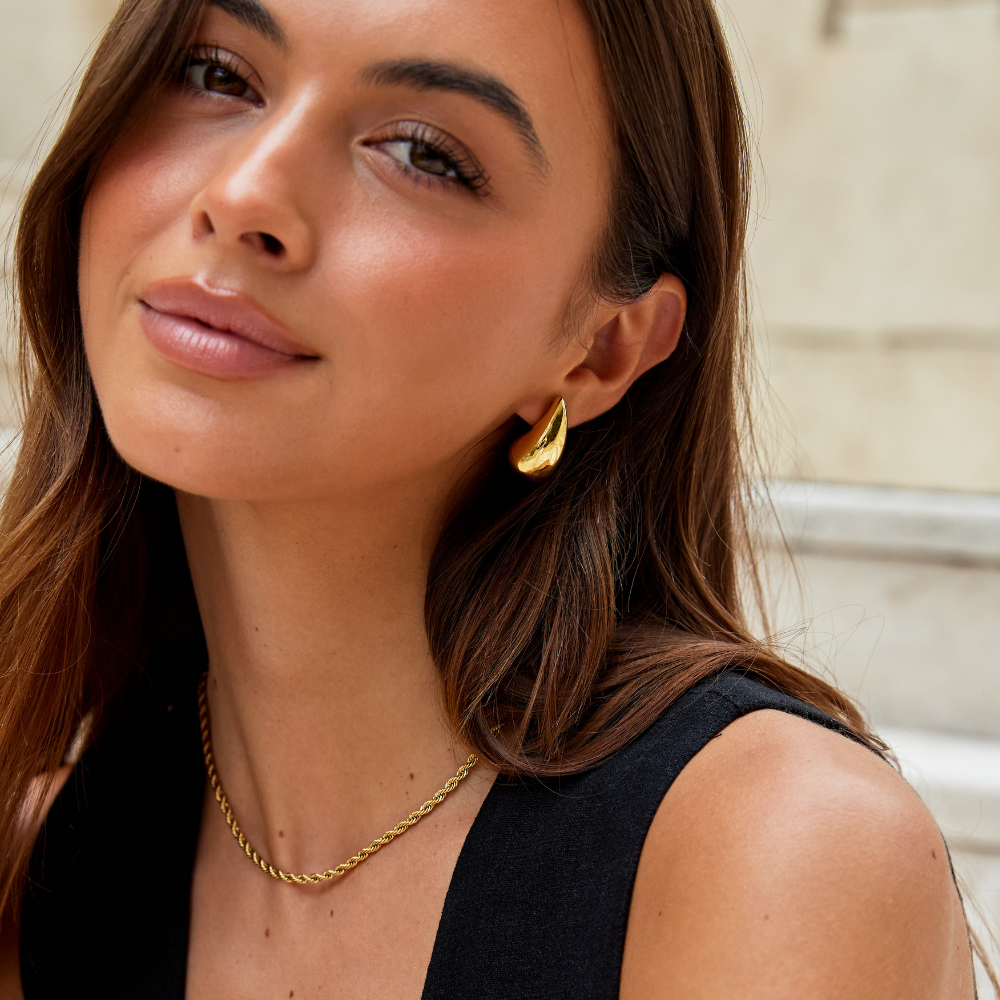 Isla — Gold Teardrop Earrings