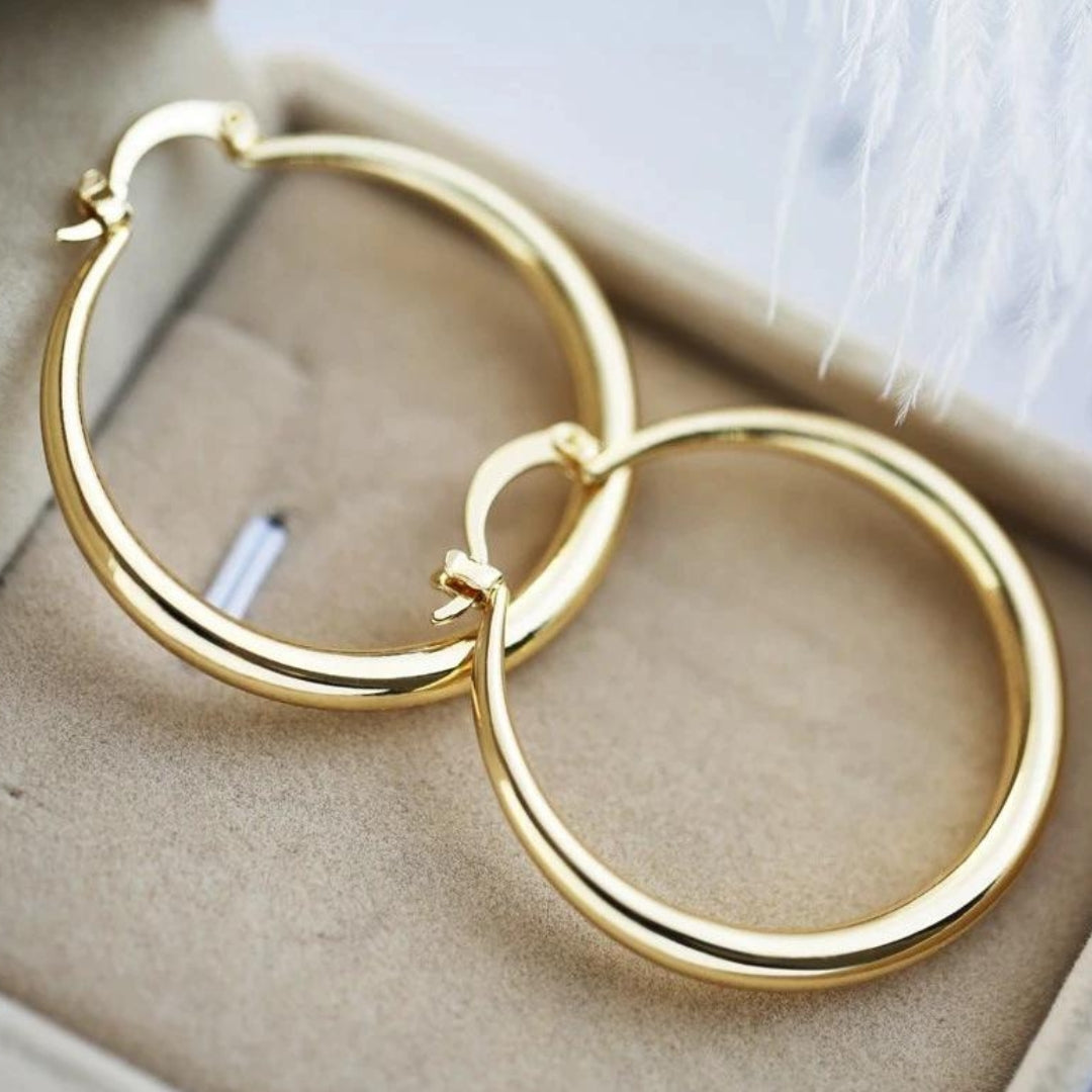 Cynthia — Gold-Tone Statement Earrings