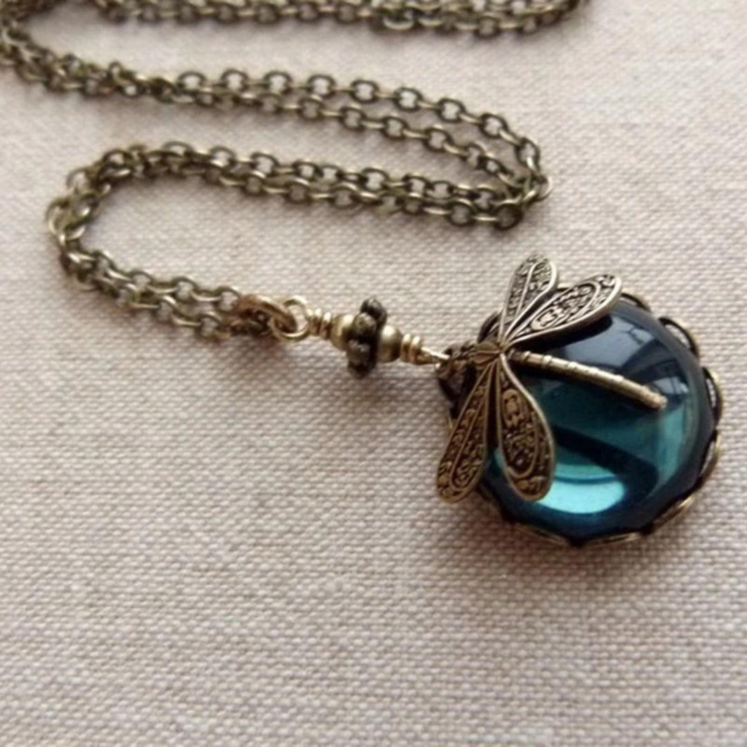 Colleen — Vintage Dragonfly Necklace