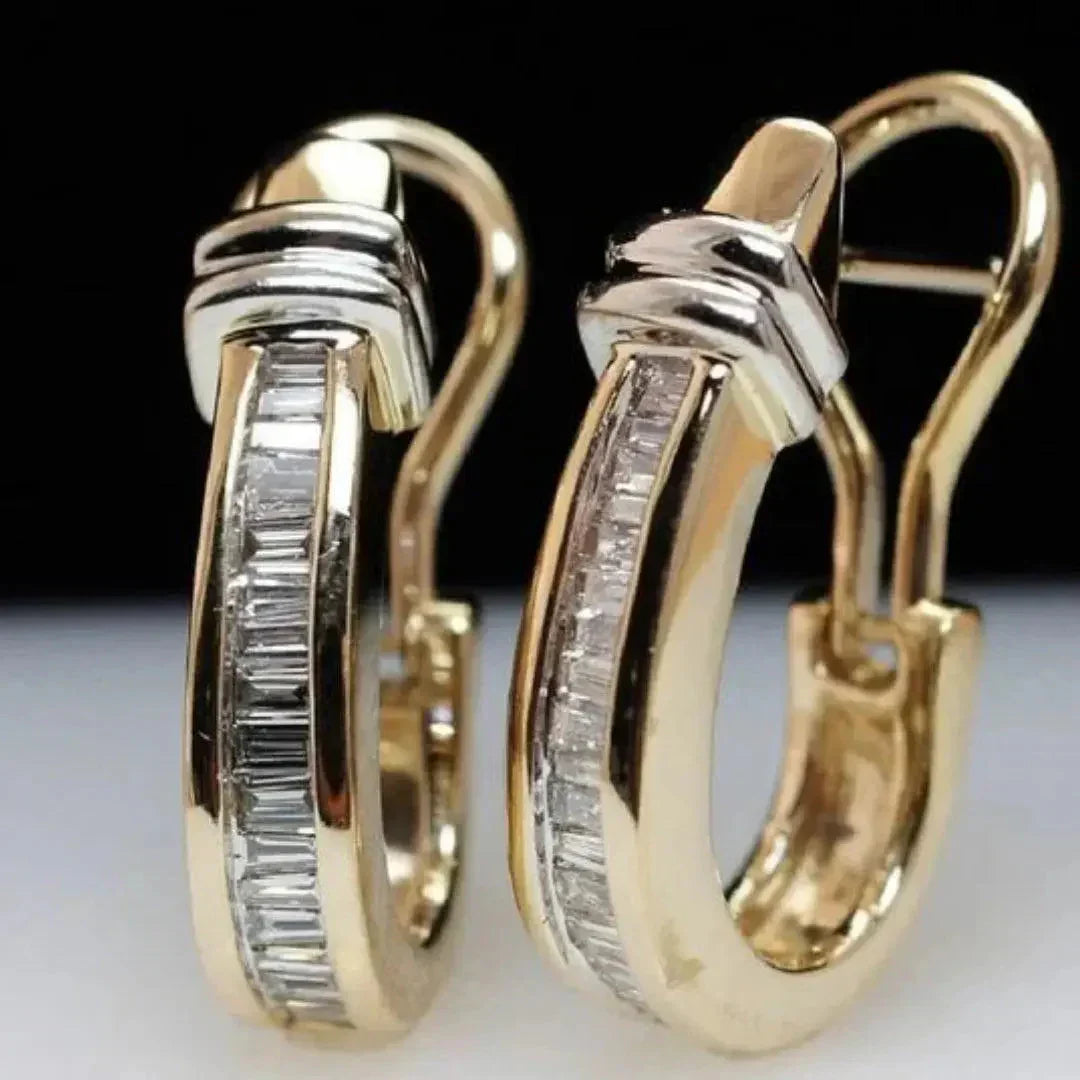 Marguerite — Vintage Gold and Diamond Earrings