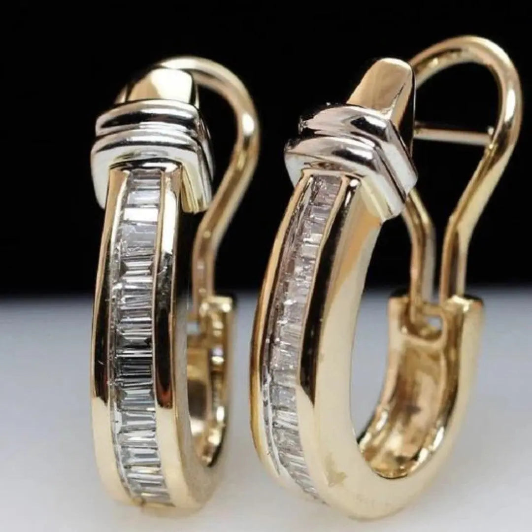 Amelie — Vintage Crystal Gold Earrings