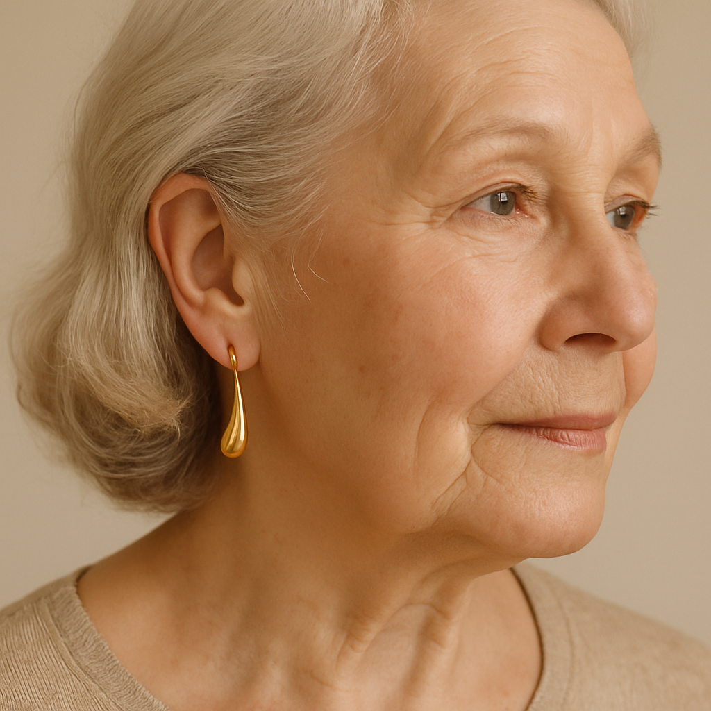 Katrina — Vintage Gold Drop Earrings