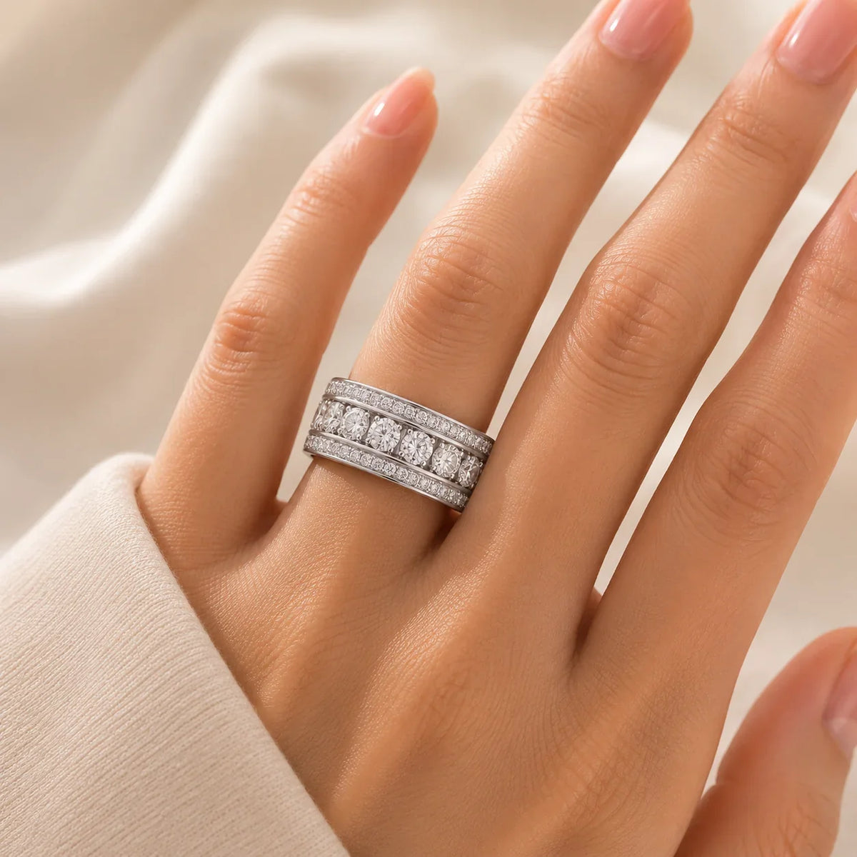 Linden — Chunky Paved Zirconia Ring