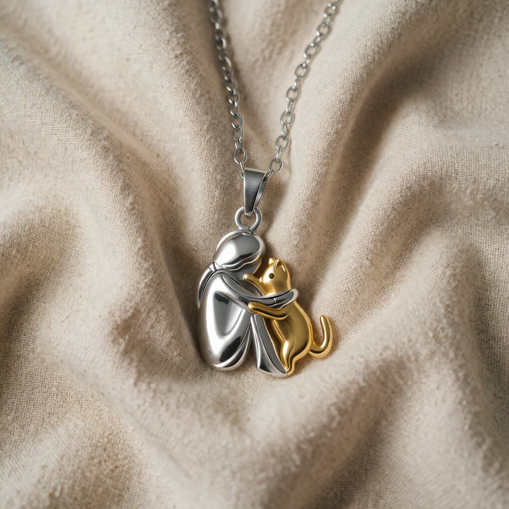 Kisu — "Forever in Your Heart" Cat Pendant Necklace
