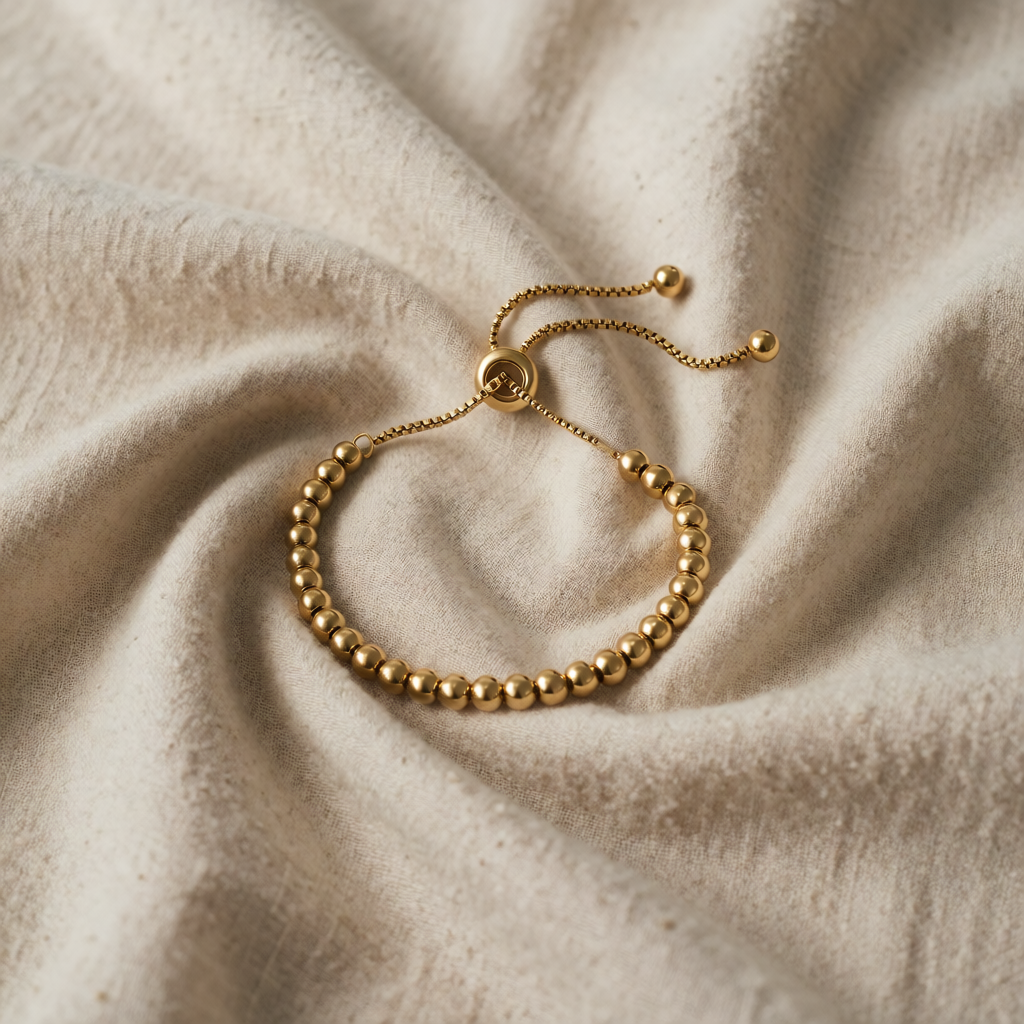 Nila — Gold Beaded Bracelet
