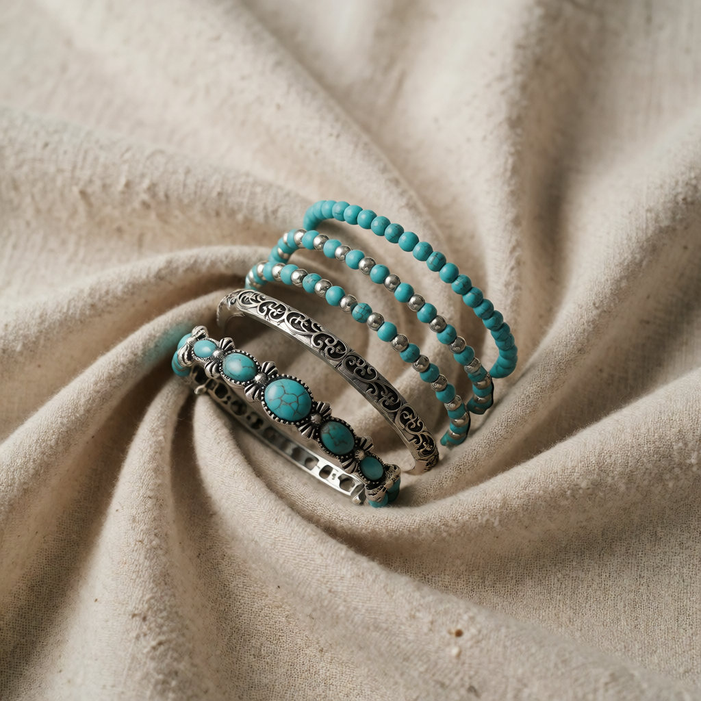 Sini — Blue Harmony Turquoise Bead Bracelet