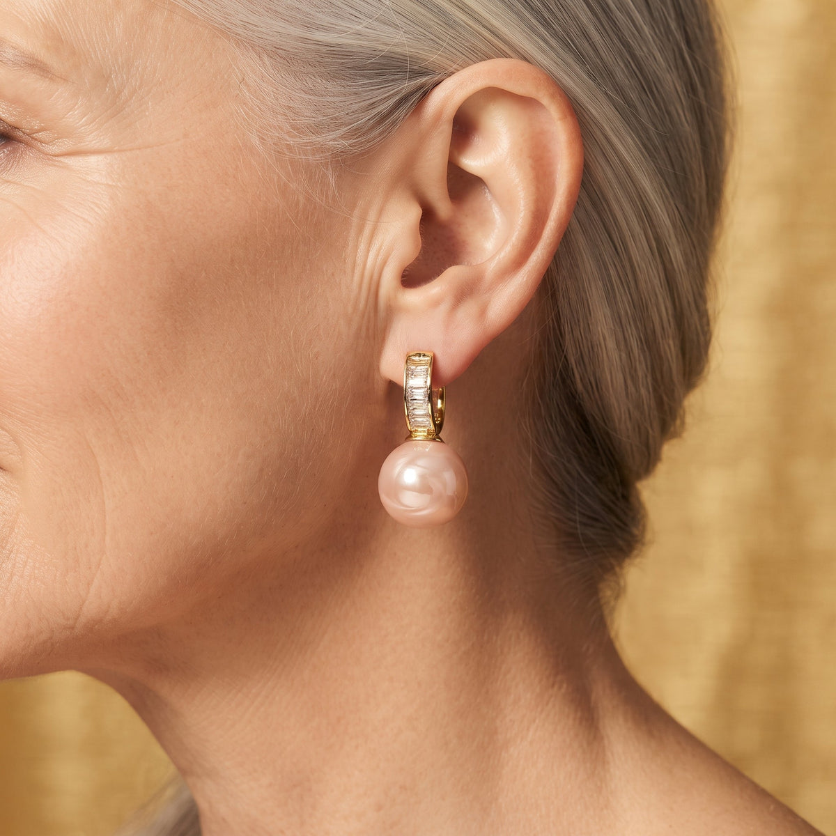 Alma — Rose Pearl Earrings