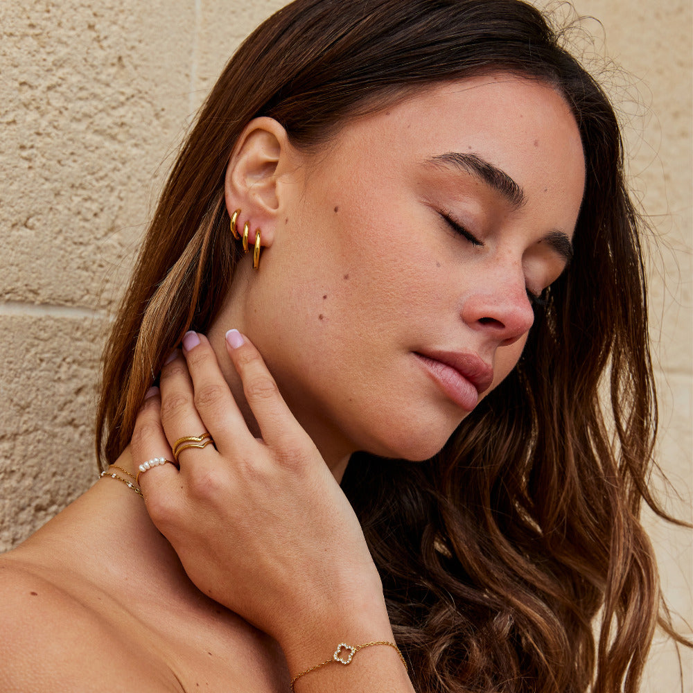 Rebecca — Gold Mini Hoop Trio Set