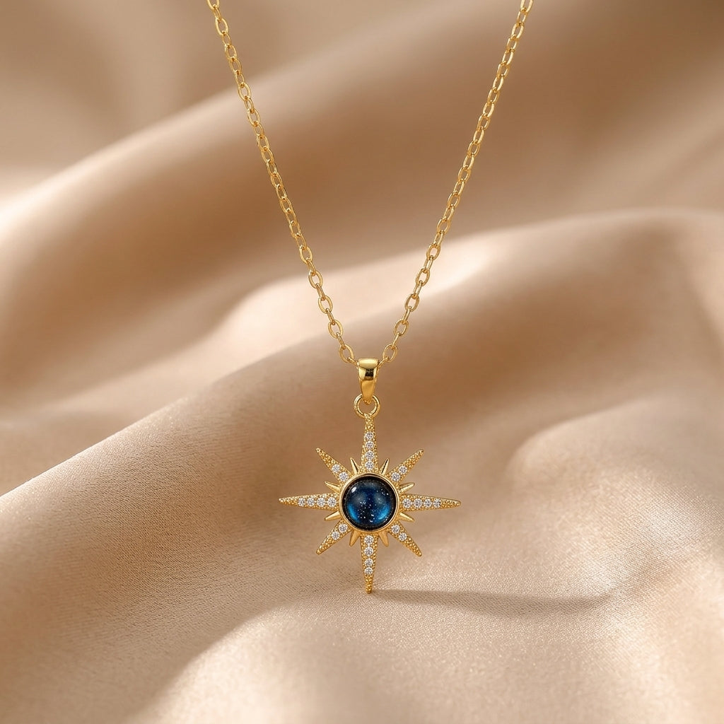 Leena — Avant-Garde Starburst Pendant Necklace