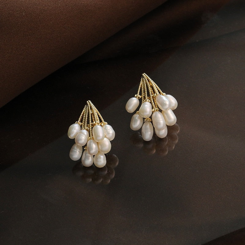 Eleanor — Pearl Rain Drop Earrings