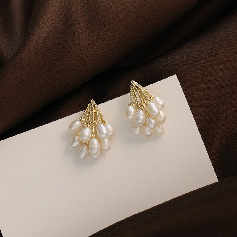 Eleanor — Pearl Rain Drop Earrings