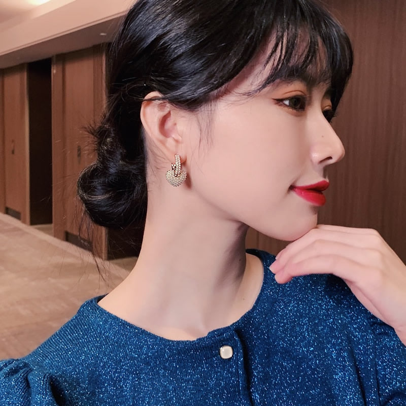 Dulcie — Heart Pearl Earrings