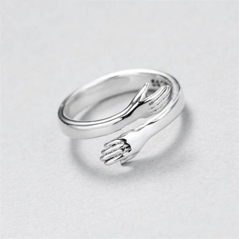 Anastasia — Adjustable Silver Hug Ring