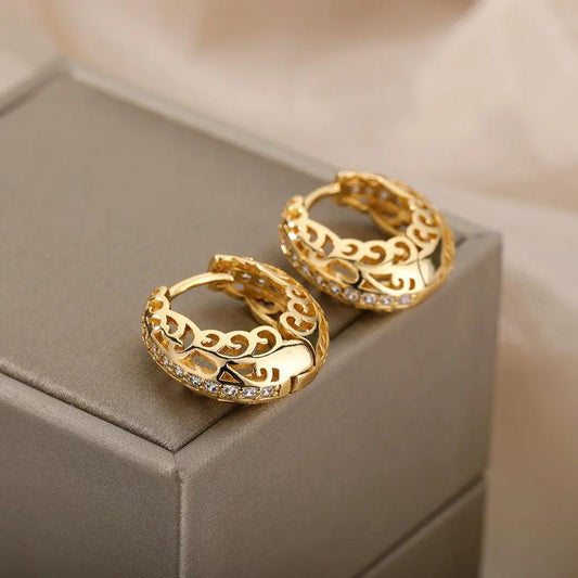 Mireille Golden Mandala Earrings
