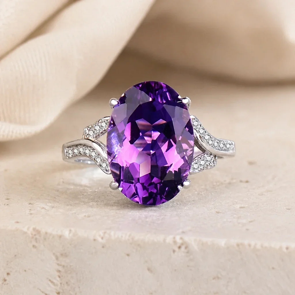 Violette — Amethyst Zirconia Silver Ring