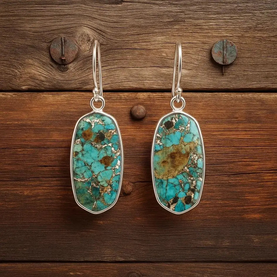 Paola — Blue Stone Drop Earrings