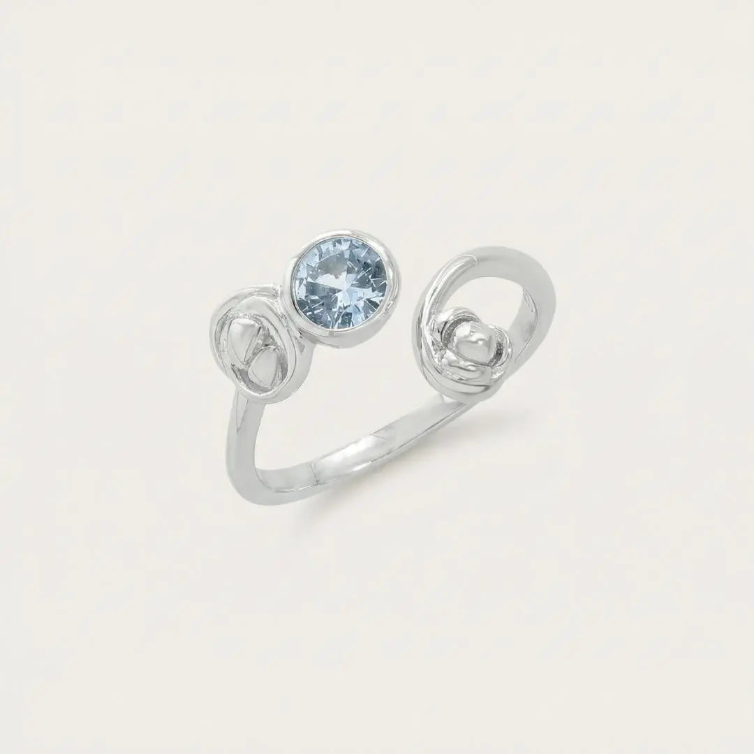 Oriana — Open Wave Zirconia Ring