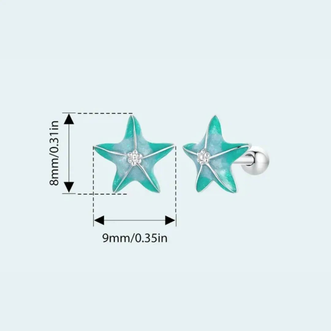 Gabriella — Turquoise Starfish Stud Earrings