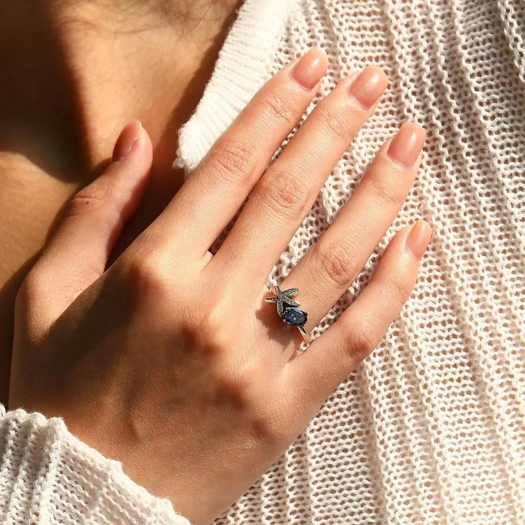 Natalia — Starfish Crystal Statement Ring