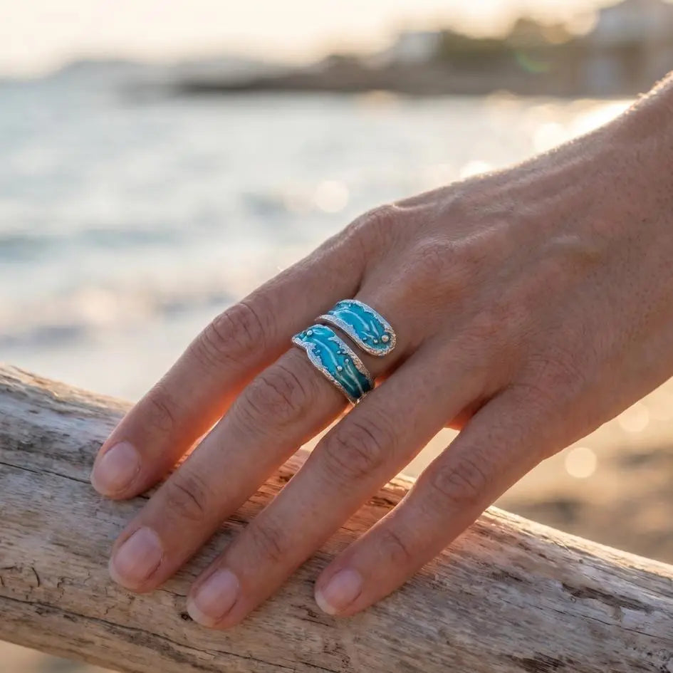 Giulia — Hidden Bay Enamel Ring