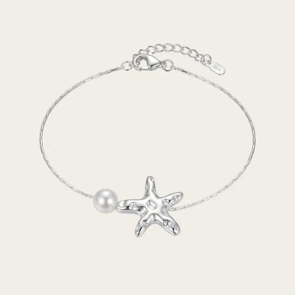Helena — Starfish & Pearl Adjustable Bracelet
