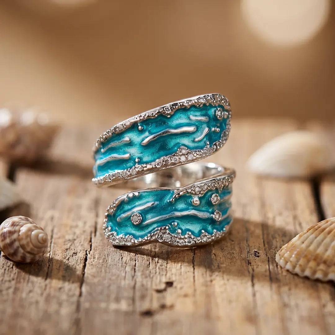 Giulia — Hidden Bay Enamel Ring