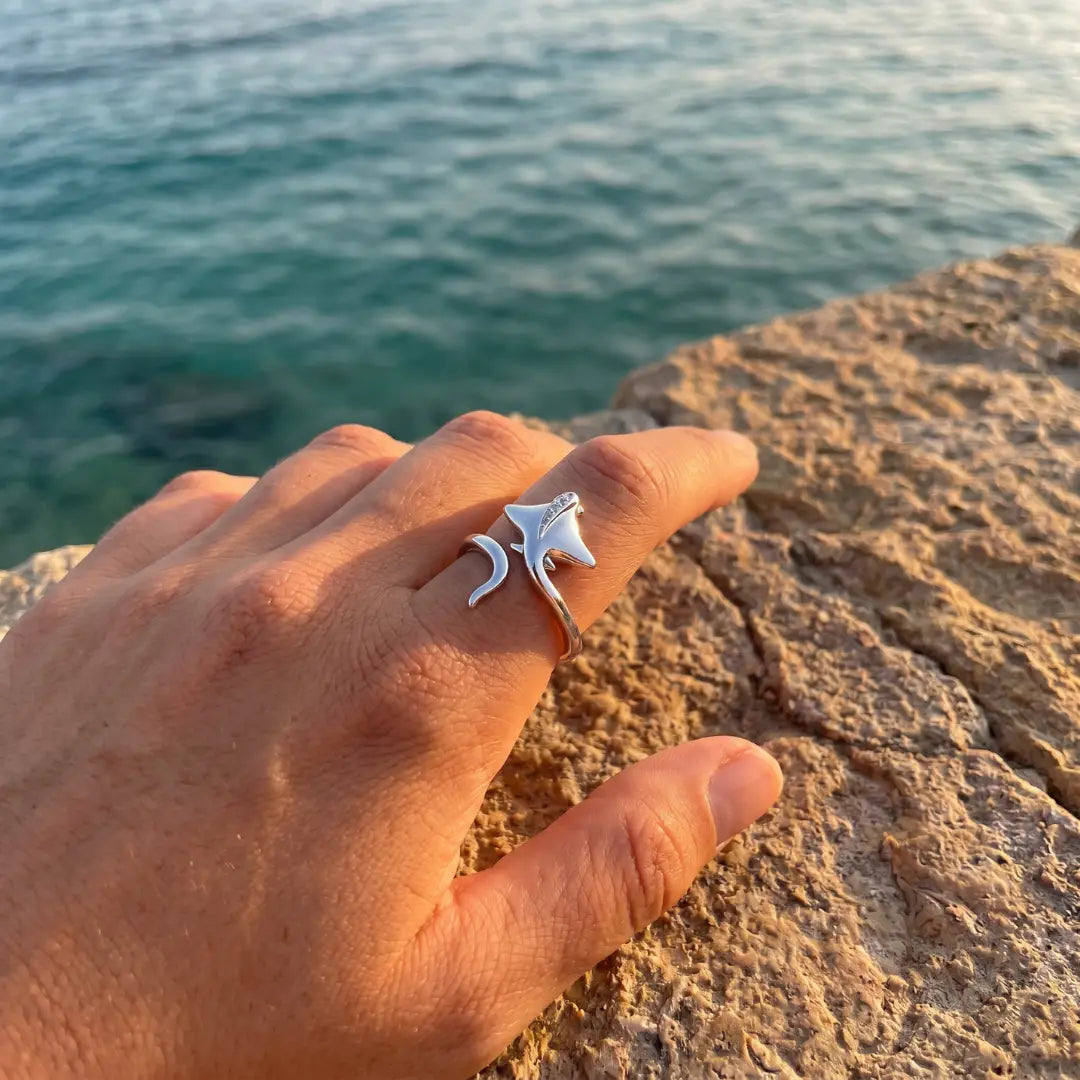 Lucia — Manta Ray Zirconia Open Ring
