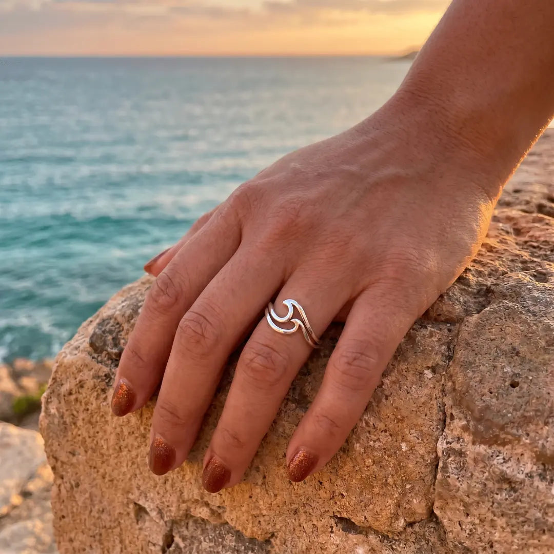 Kristina — Silver Wave Open Ring