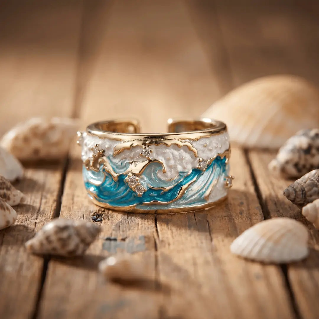 Liana — High Tide Enamel Statement Ring