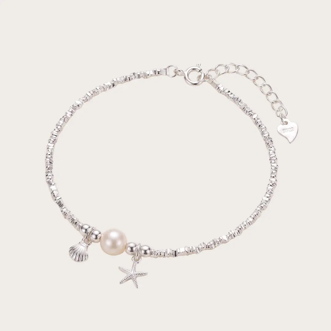 Elisa — Pearl, Shell & Starfish Charm Bracelet