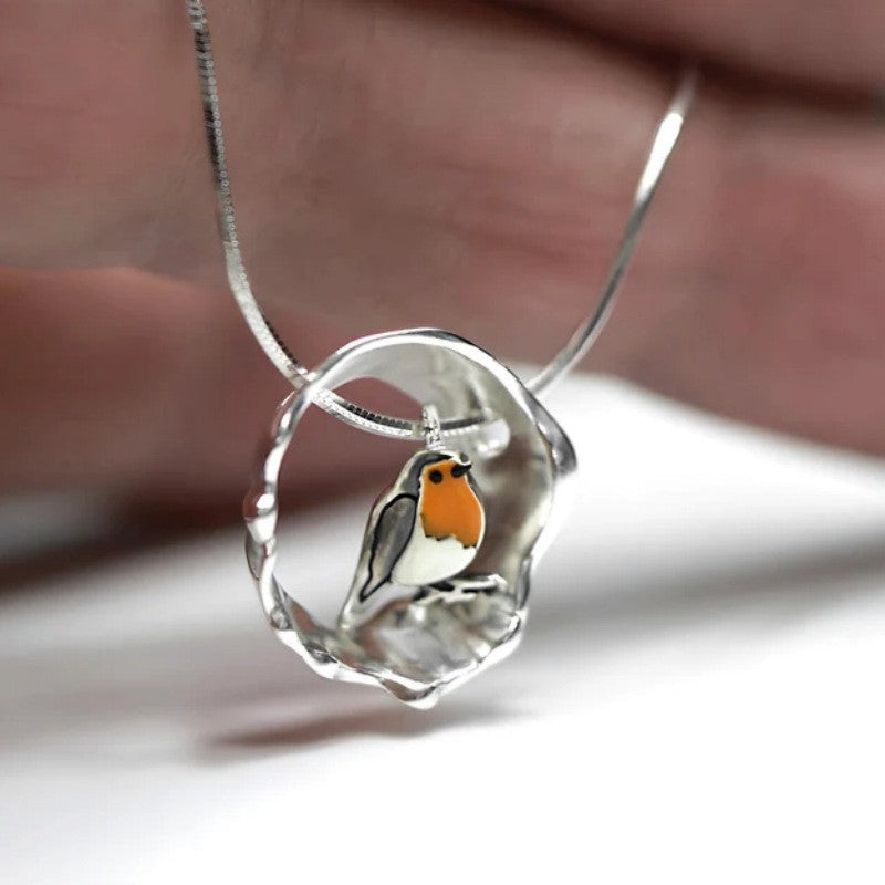 Oranssi — Organic Silver Ring with Orange Stone