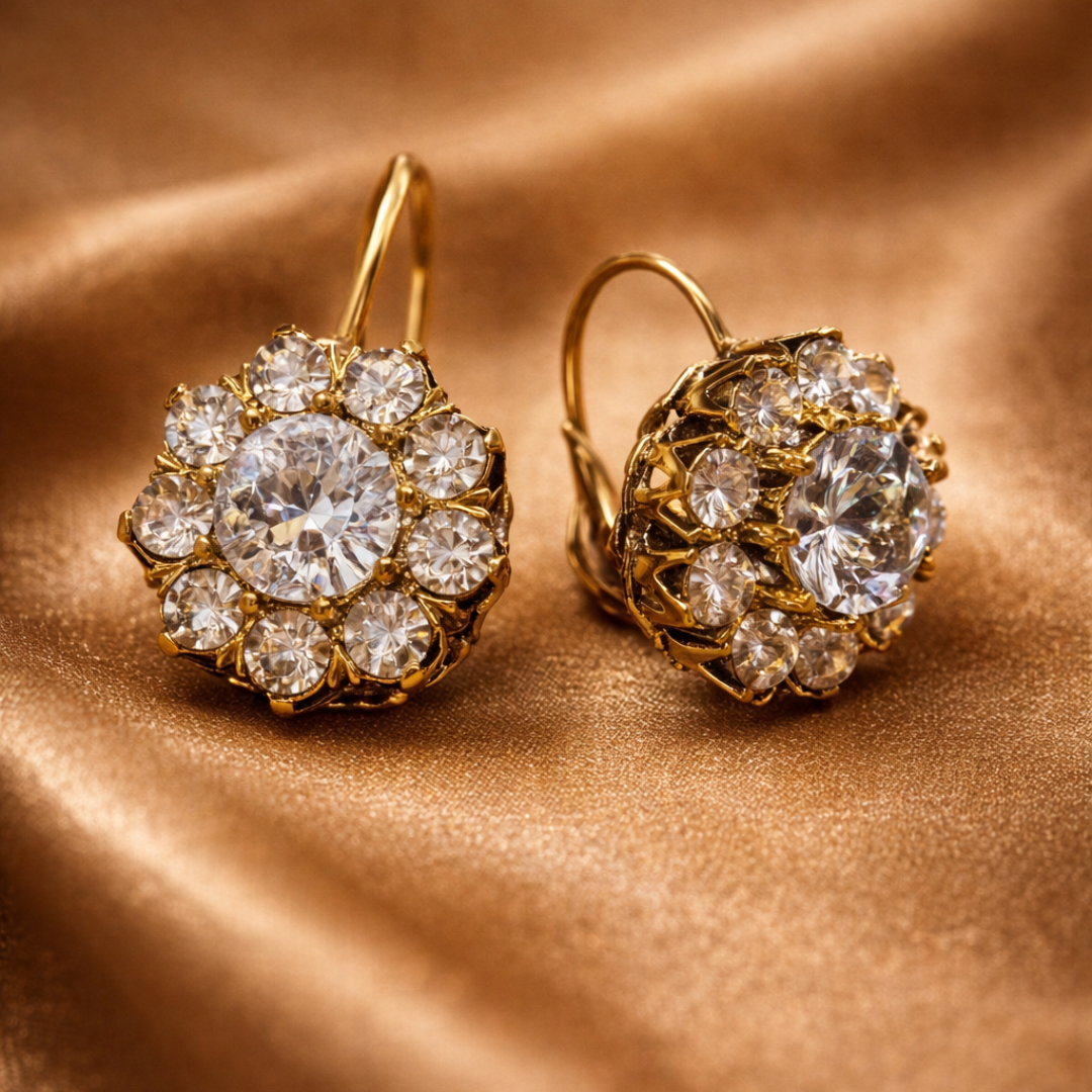 Vera — Luxe Vintage Zirconia Earrings