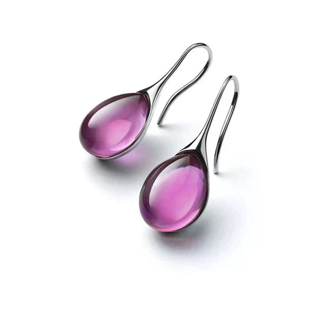 Dangling Crystal Earrings in Gold and Silver