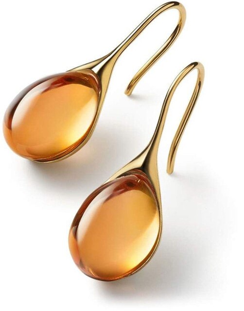 Dangling Crystal Earrings in Gold and Silver