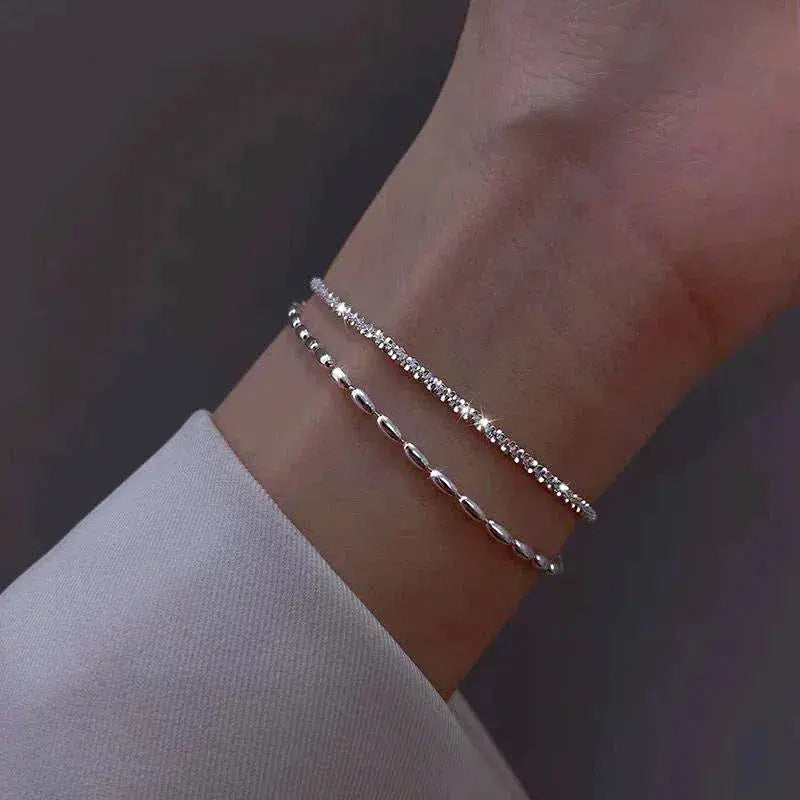 Christine — Silver-Tone Cubic Zirconia Bracelet Set