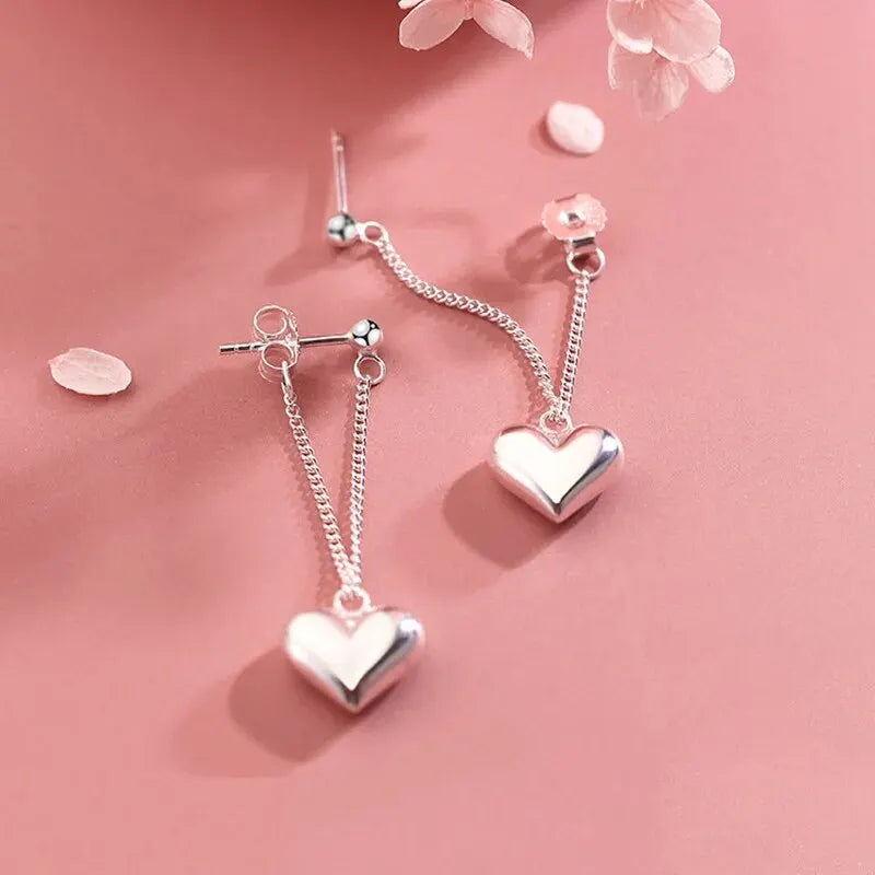 Elegant Vintage Geometric Heart-Shaped Earrings