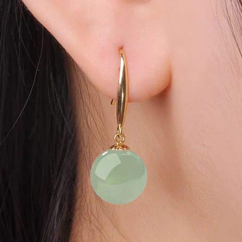 Esme — Jade Orb Heritage Earrings