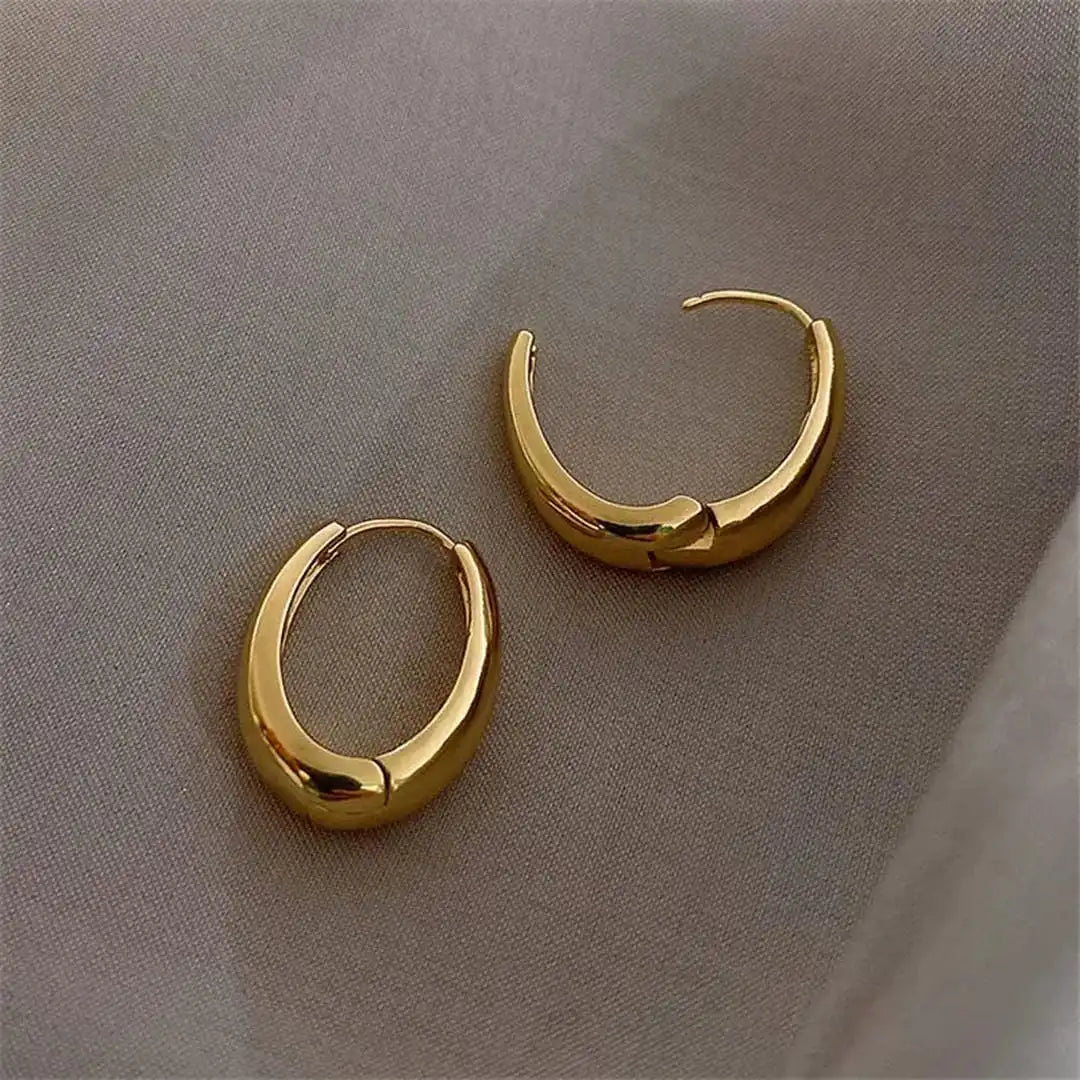 Paige — Classic Golden Hoop Earrings