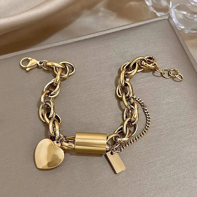 Faye — Chunky Heart Bracelet