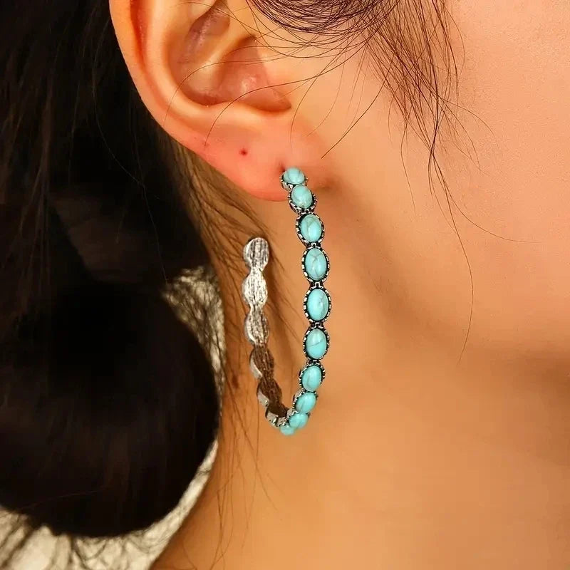 Esme — Vintage Oval Hoop Earrings