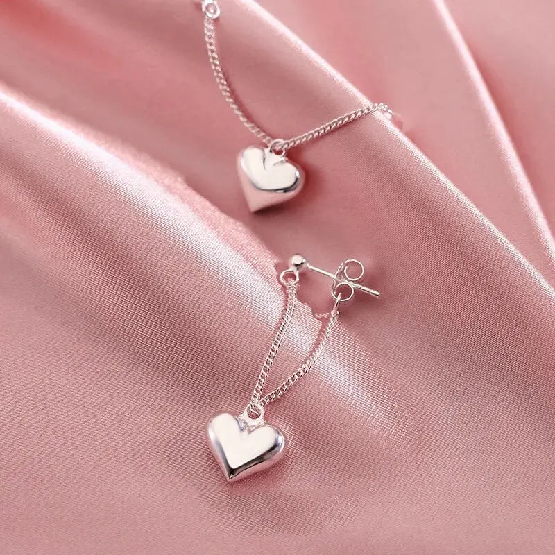 Elegant Vintage Geometric Heart-Shaped Earrings